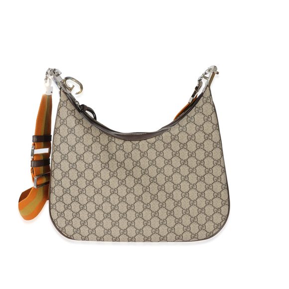 Gucci Beige GG Canvas Large Attache Shoulder Bag - Picture 1 of 9